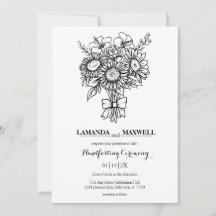 Boho Floral Bouquet mit Ribbon Handfasting