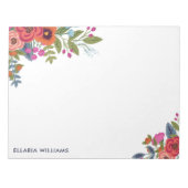 Boho Floral Bouquets - Name Notizblock (Vorderseite)