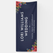 Boho Floral Bouquets - Navy Blue - Firmenname Banner (Vertikal)