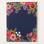 Boho Floral Bouquets - Navy Blue Hair Stylist Planer (Rückseite)