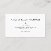 Boho Floral Bouquets - Navy Blue Hair Stylist Visitenkarte (Rückseite)