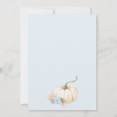 Boho Floral Boys Little Pumpkin Baby Shower Einladung (Rückseite)