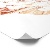 Boho Floral Brautparty Begrüßungszeichen Poster (Ecke)