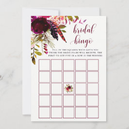 Boho Floral | Brautparty Bingo Game