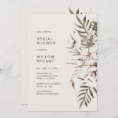 Boho Floral Brautparty Einladung (Vorne/Hinten)