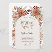 Boho Floral Brautparty Einladung (Vorne/Hinten)