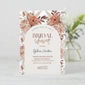 Boho Floral Brautparty Einladung (Stehend Vorderseite)