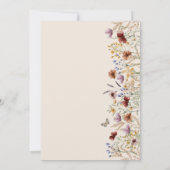 Boho Floral Brautparty Einladung (Rückseite)