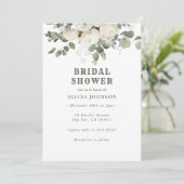 Boho Floral Brautparty Einladung (Stehend Vorderseite)