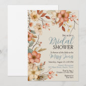 Boho Floral Brautparty Einladung (Vorne/Hinten)