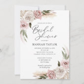 Boho Floral Brautparty Einladung (Vorderseite)
