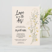 Boho Floral Brautparty Einladung (Stehend Vorderseite)