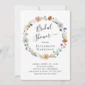 Boho Floral Brautparty Einladung (Vorderseite)