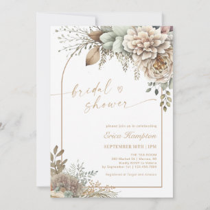 Boho Floral Brautparty Einladung
