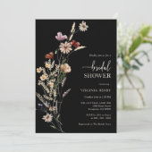 Boho Floral Brautparty Einladung (Stehend Vorderseite)