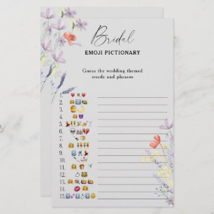 Boho floral Brautparty emoji pickgame