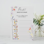 Boho floral Brautparty emoji pickgame (Stehend Vorderseite)
