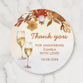 Boho Floral Brautparty Geschenkanhänger (Rückseite)