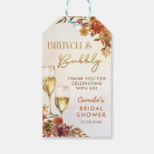 Boho Floral Brautparty Geschenkanhänger (Rückseite)