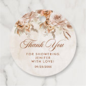 Boho Floral Brautparty Geschenkanhänger (Rückseite)