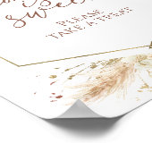 Boho Floral Brautparty Liebe ist süßes Zeichen Poster (Ecke)