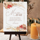 Boho Floral Brautparty Mimosa Bar Sign Poster