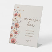 Boho Floral Brautparty Mimosa Bar Sign Sockelschild (Vorderseite)