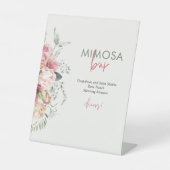 Boho Floral Brautparty Mimosa Bar Sockelschild (Vorderseite)