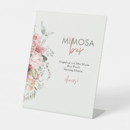 Boho Floral Brautparty Mimosa Bar Sockelschild