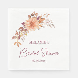 Boho Floral Brautparty Paper Napkin Serviette