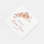 Boho Floral Brautparty Paper Napkin Serviette (Ecke)
