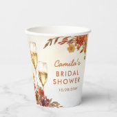 Boho Floral Brautparty Pappbecher (Vorderseite)