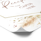 Boho Floral Brautparty Rezeptionskarten Unterschre Poster (Ecke)