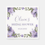 Boho Floral Brautparty Serviette (Vorderseite)