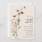 Boho Floral Bridal Brunch Einladung (Vorderseite)