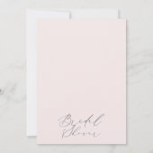 Boho Floral Bridal Dress Bridal Dusche Einladung (Rückseite)