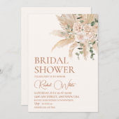 Boho Floral Bridal Dusche Einladung (Vorne/Hinten)