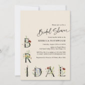 Boho Floral Bridal Dusche Einladung (Vorderseite)