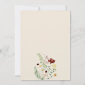 Boho Floral Bridal Dusche Einladung (Rückseite)