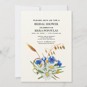 Boho Floral Bridal Dusche Einladungen - elegant
