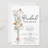 Boho Floral Bridal Luncheon Einladung (Vorderseite)