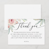 Boho Floral Bridal Shower | Watercolor Botanical Dankeskarte (Vorne/Hinten)