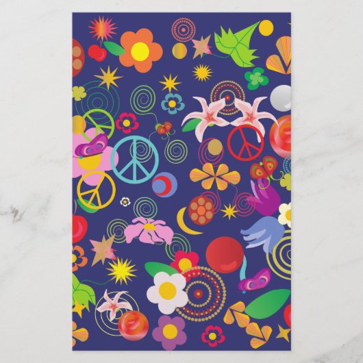 Boho floral briefpapier (Vorderseite)