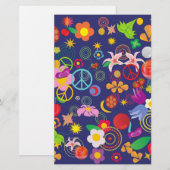 Boho floral briefpapier (Vorne/Hinten)
