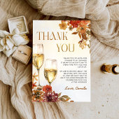 Boho Floral Brunch und Bubbly Brautparty Dankeskarte