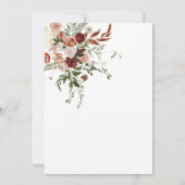 Boho Floral Brunch und Bubbly Brautparty Einladung (Rückseite)