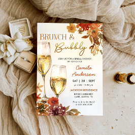 Boho Floral Brunch und Bubbly Brautparty Einladung