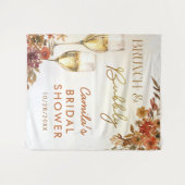 Boho Floral Brunch und Bubbly Brautparty Wandteppich (Vorderseite (Horizontal))