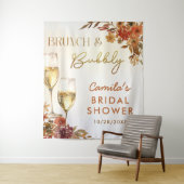 Boho Floral Brunch und Bubbly Brautparty Wandteppich (Beispiel)