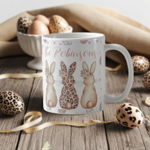 Boho Floral Bunnies Personalisiert Ostern